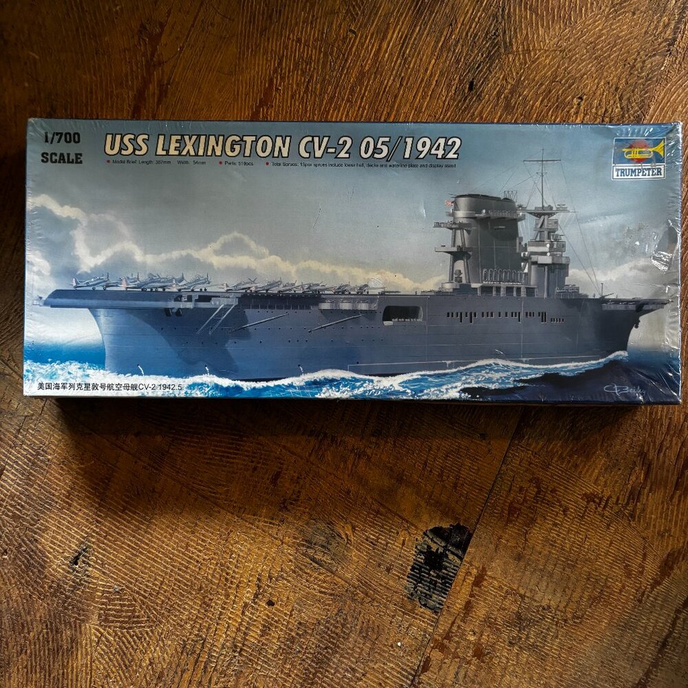 Trumpeter Model Kit USS Lexington CV-2 Military Aircraft Carrier 1/700 Sealed